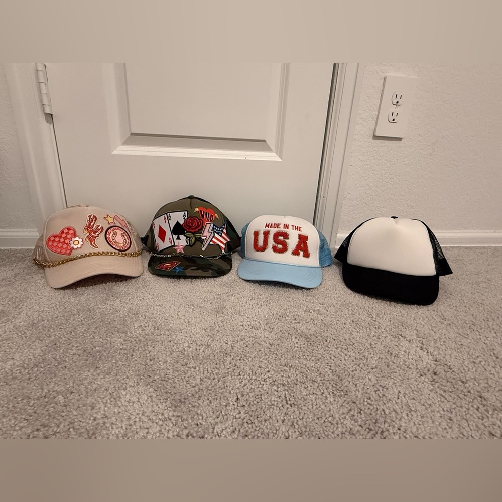Set of Four Stylish Caps